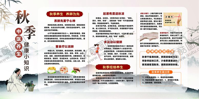 编号：24790604040711432756【酷图网】源文件下载-秋季养生知识展板