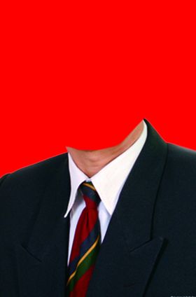 男士西装证件照模板