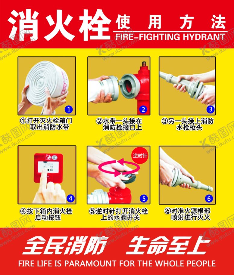 编号：49045610040248367206【酷图网】源文件下载-消防栓使用方法
