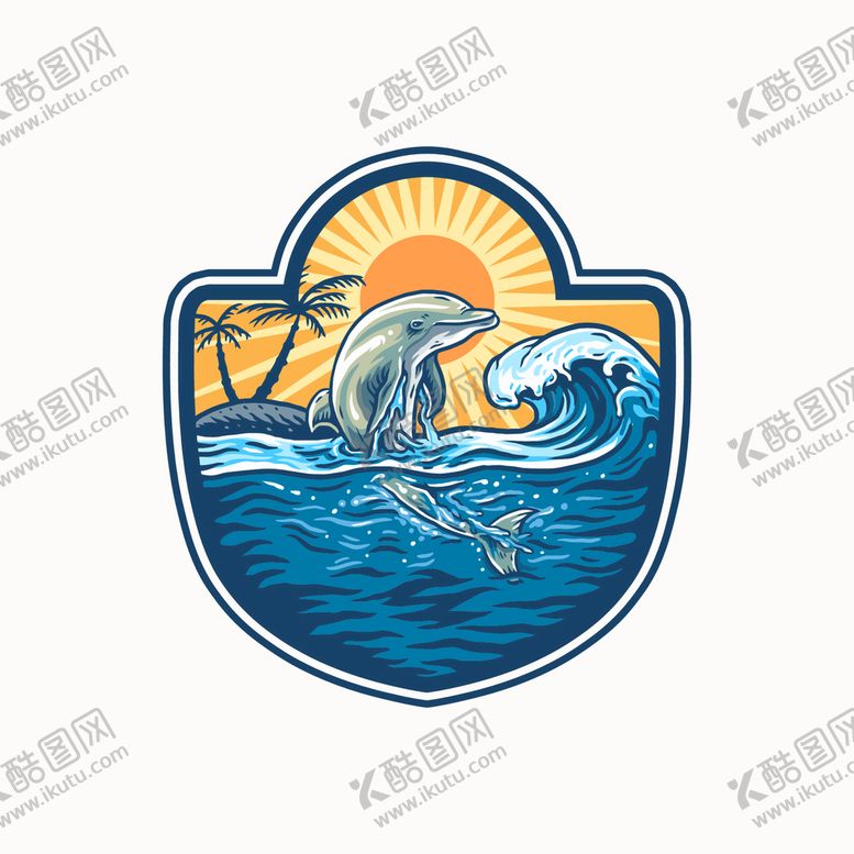 编号：54456501232306279756【酷图网】源文件下载-卡通海豚
