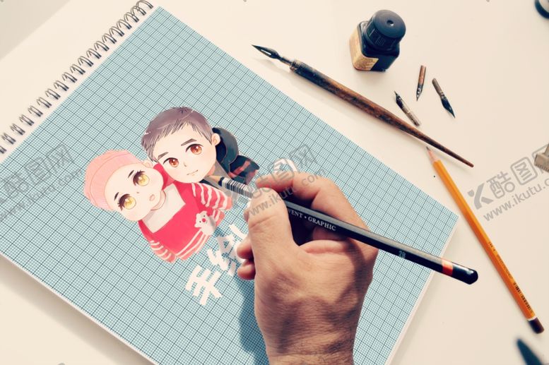 编号：83951409161210529245【酷图网】源文件下载-手绘本子样机场景ps贴图A