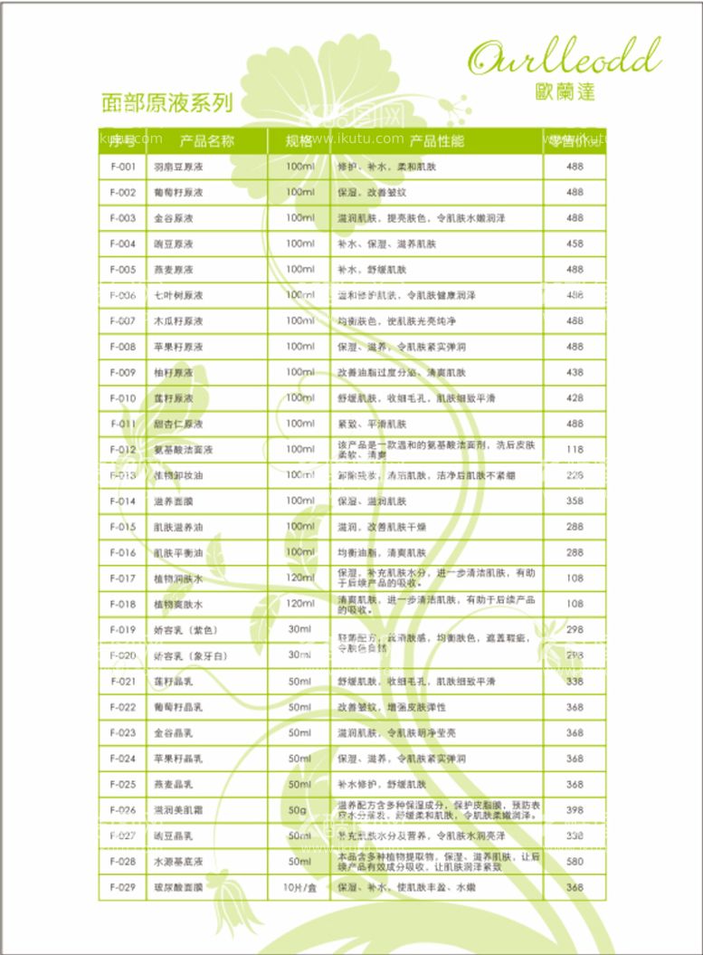 编号：82964411261202113133【酷图网】源文件下载-价目表