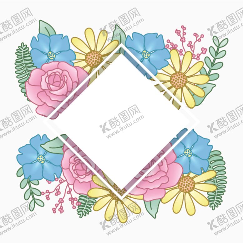 编号：49033604251650543522【酷图网】源文件下载-水彩花卉插画