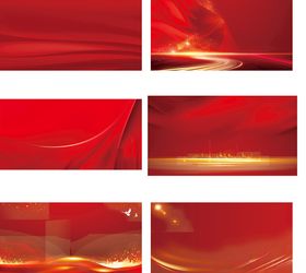 红色背景宣传展板