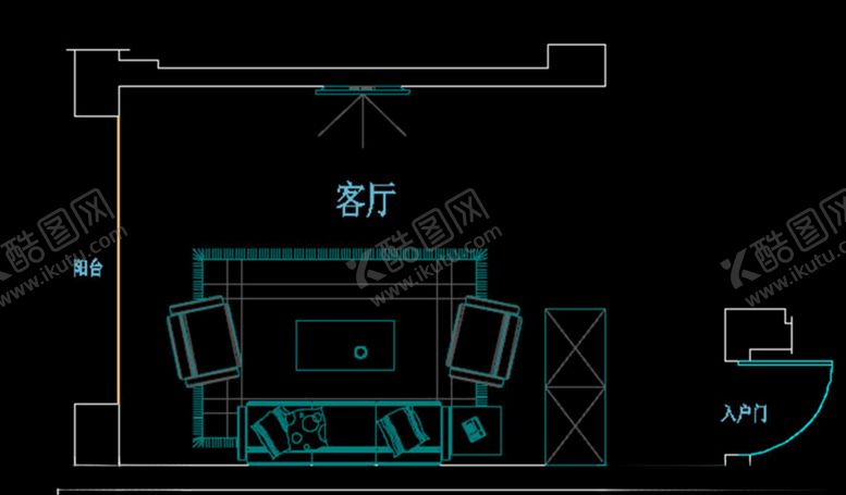 编号：47269110171155248202【酷图网】源文件下载-家装客厅布置图2带玄关