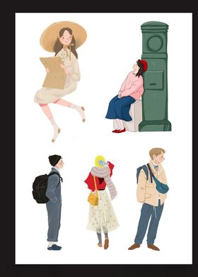 手绘人物插画
