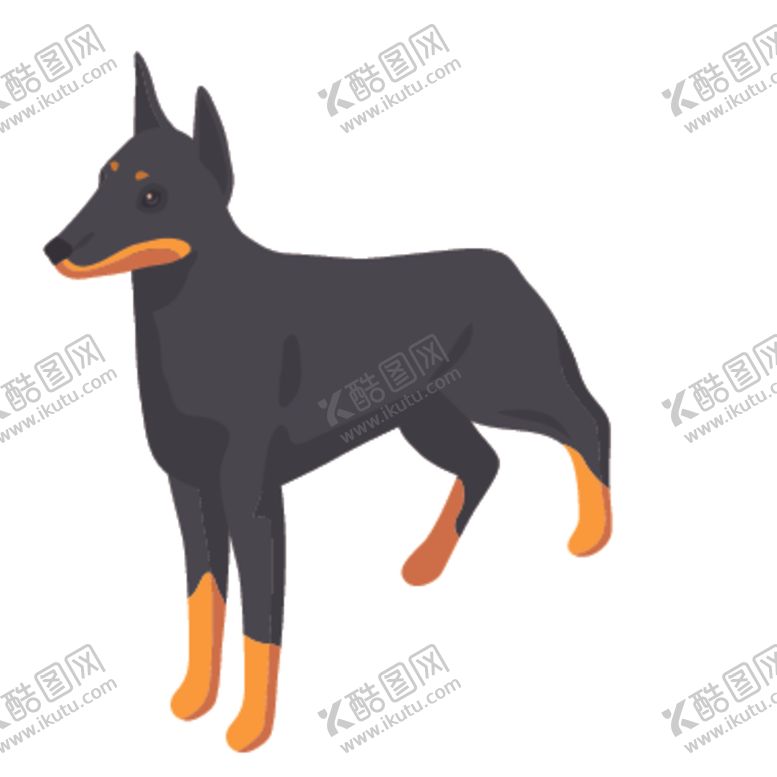 编号：68533009141805237433【酷图网】源文件下载-黑色动物狗