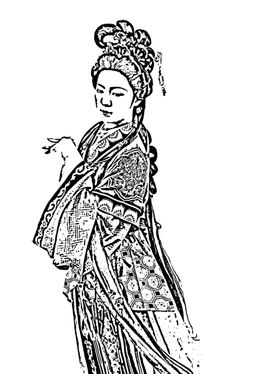 国风侍女插画