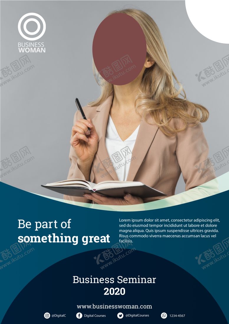 编号：70687009240319066164【酷图网】源文件下载-女性商务宣传海报