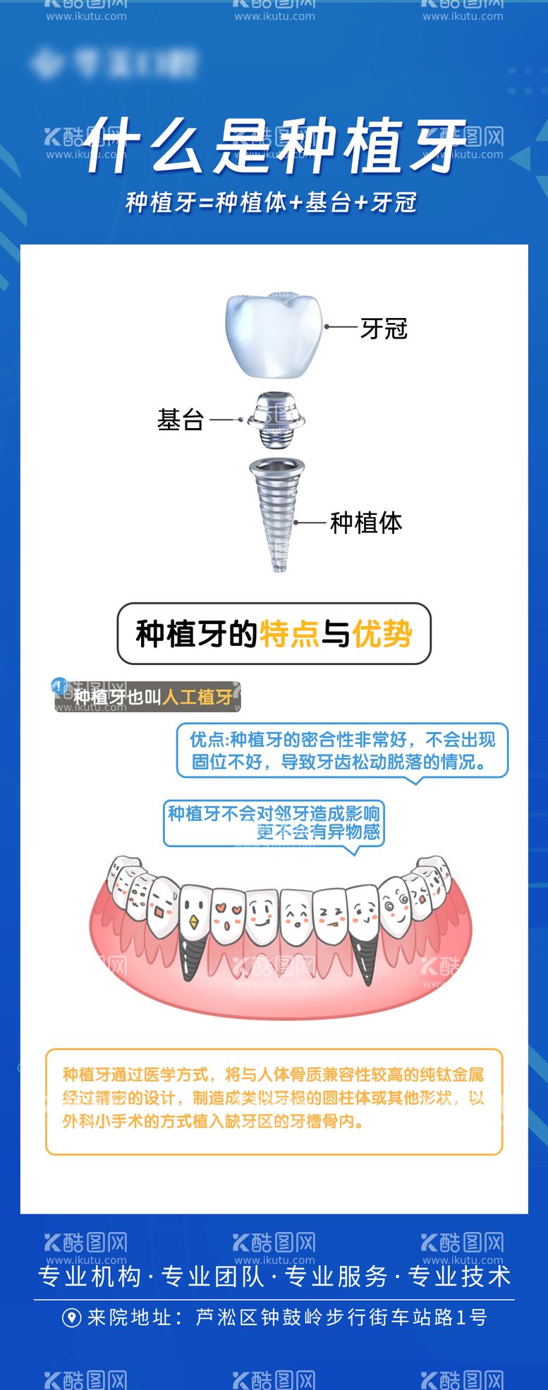 编号：41914112041756012892【酷图网】源文件下载-什么是种植牙海报