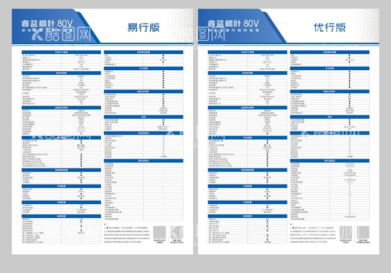 编号：75160810031228448694【酷图网】源文件下载-枫叶80V参数表