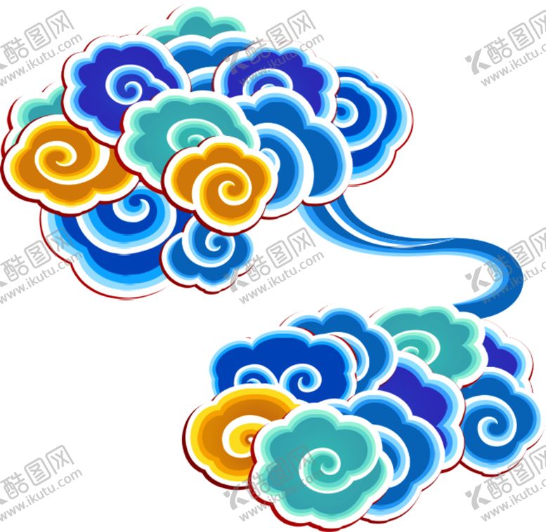 编号：96814505111838526519【酷图网】源文件下载-国潮祥云设计图片