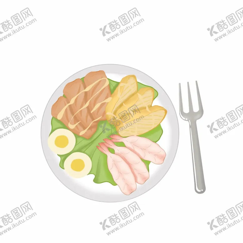 编号：65287203220501557327【酷图网】源文件下载-美食减肥餐插画