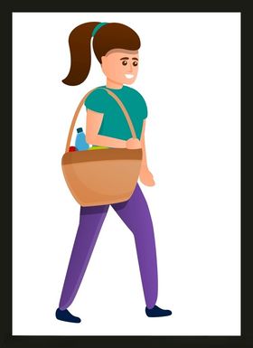 手绘卡通女孩动画