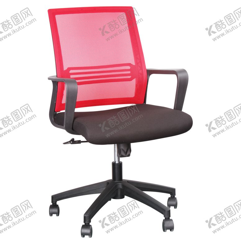 编号：68377709240016305053【酷图网】源文件下载-红黑色时尚办公椅45度