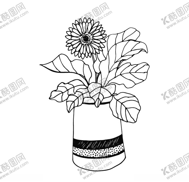编号：87888610240948166562【酷图网】源文件下载-植物线稿