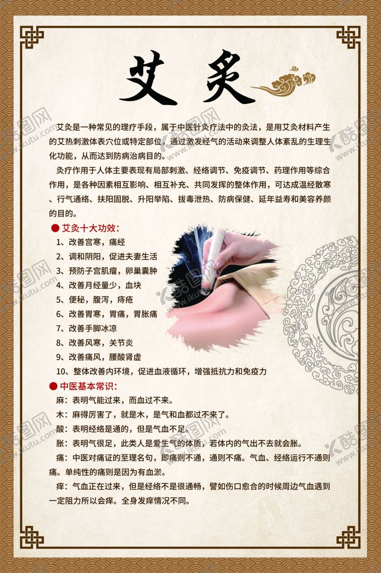 编号：14330011021225464335【酷图网】源文件下载-艾灸海报