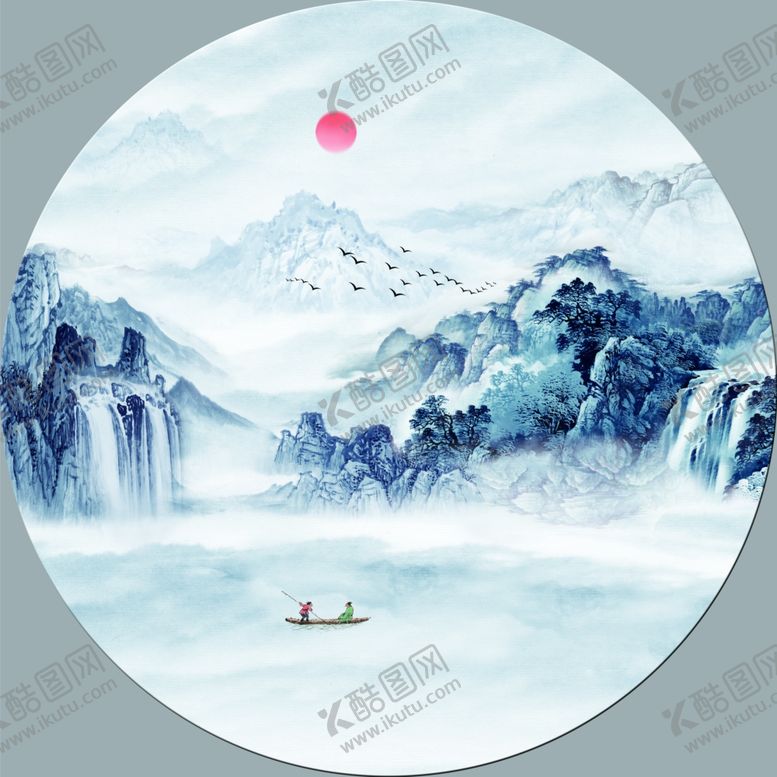 编号：96057210280726112707【酷图网】源文件下载-水墨山水画