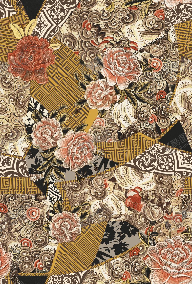 编号：14947609300231249267【酷图网】源文件下载-数码印花热转印数码印花图案