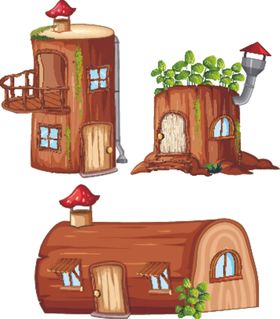 卡通蘑菇屋