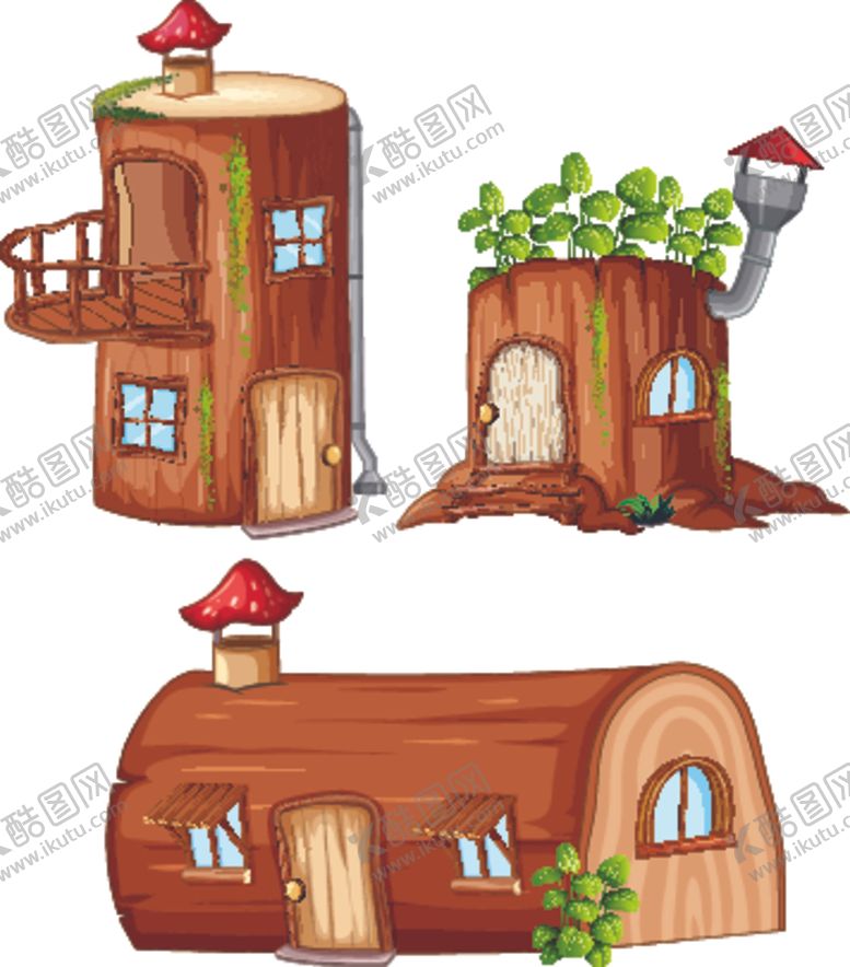 编号：76551810300859039565【酷图网】源文件下载-卡通蘑菇屋