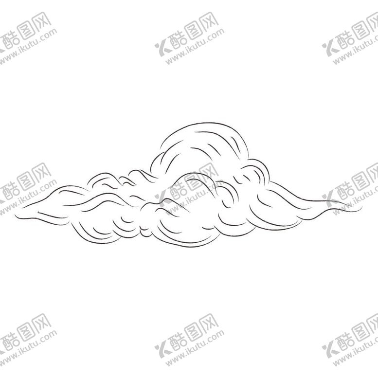 编号：61765811301316594461【酷图网】源文件下载-云朵线稿