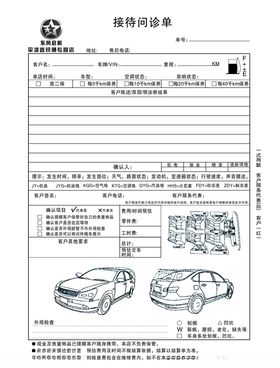 皮肤问诊咨询单
