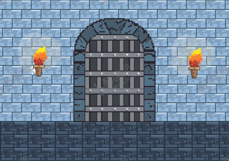 编号：79103110210638086413【酷图网】源文件下载-复古像素风游戏场景插画