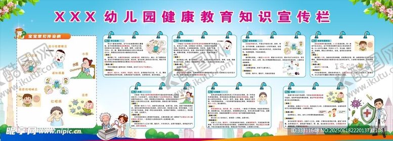 编号：25777807040106589126【酷图网】源文件下载-幼儿园健康教育知识宣传栏