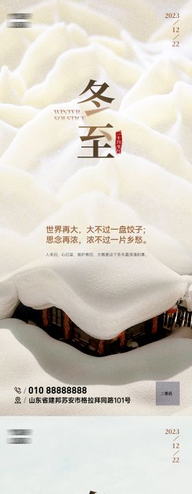 冬至海报饺子二十四节气天地产
