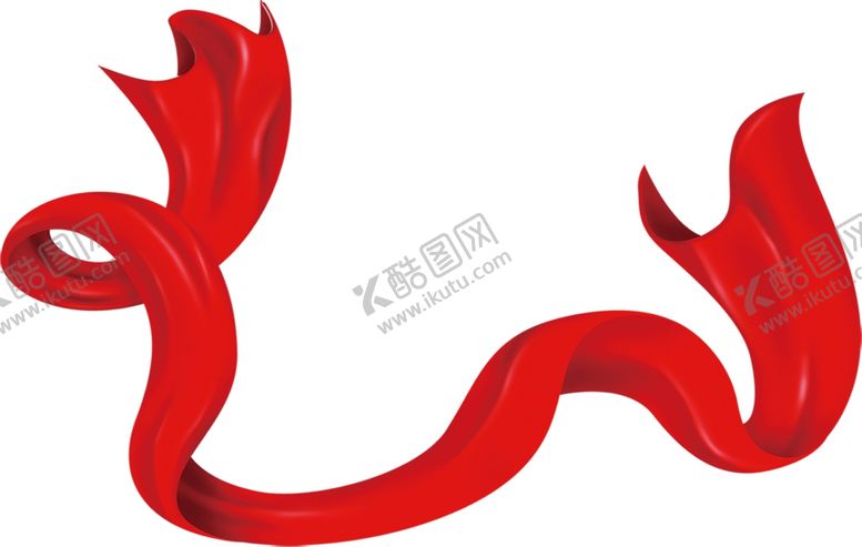 编号：16984705010149395567【酷图网】源文件下载-红色飘带