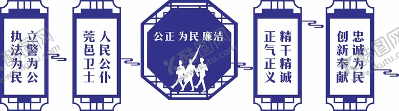 编号：22732602040233003798【酷图网】源文件下载-党建警营文化墙