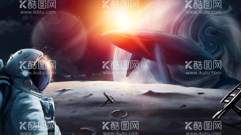 编号：51798610081546427045【酷图网】源文件下载-宇宙星空 宇航员