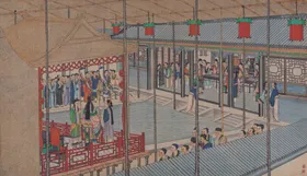 红楼梦场景精美工笔画