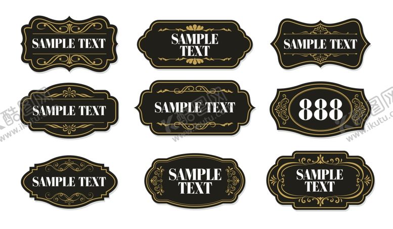 编号：44411212192221229516【酷图网】源文件下载-欧式标签门牌