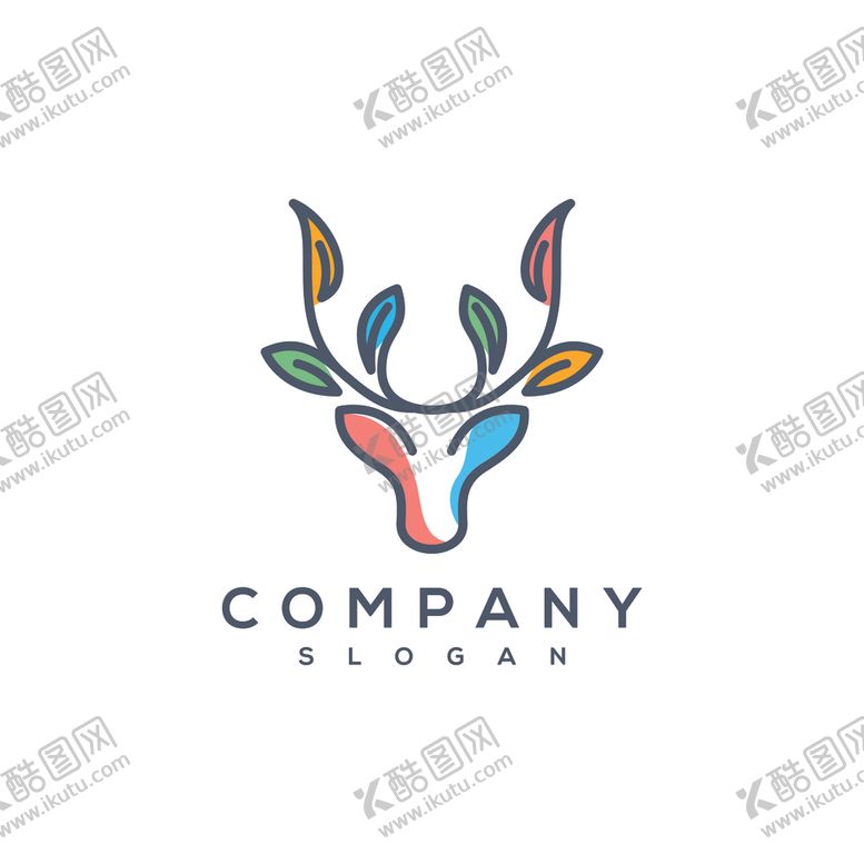 编号：25346809141924235577【酷图网】源文件下载-鹿头标志