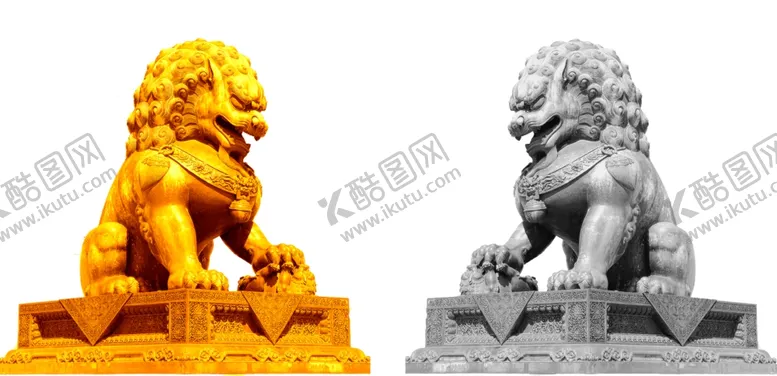 编号：78208302202008389314【酷图网】源文件下载-免扣石狮子