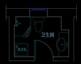 卫生间平面布置图淋浴