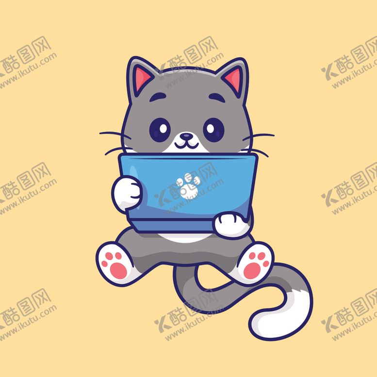 编号：62308312081642299956【酷图网】源文件下载-卡通矢量小猫