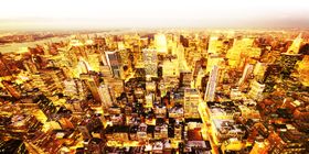 地产城市金色系列海报