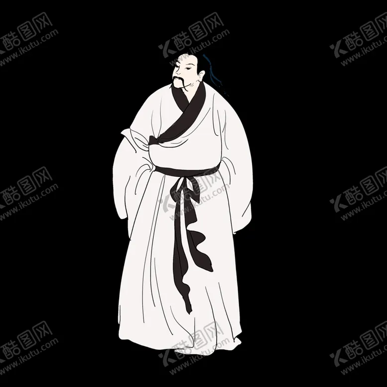 编号：55505910211402254883【酷图网】源文件下载-手绘文人墨客图片