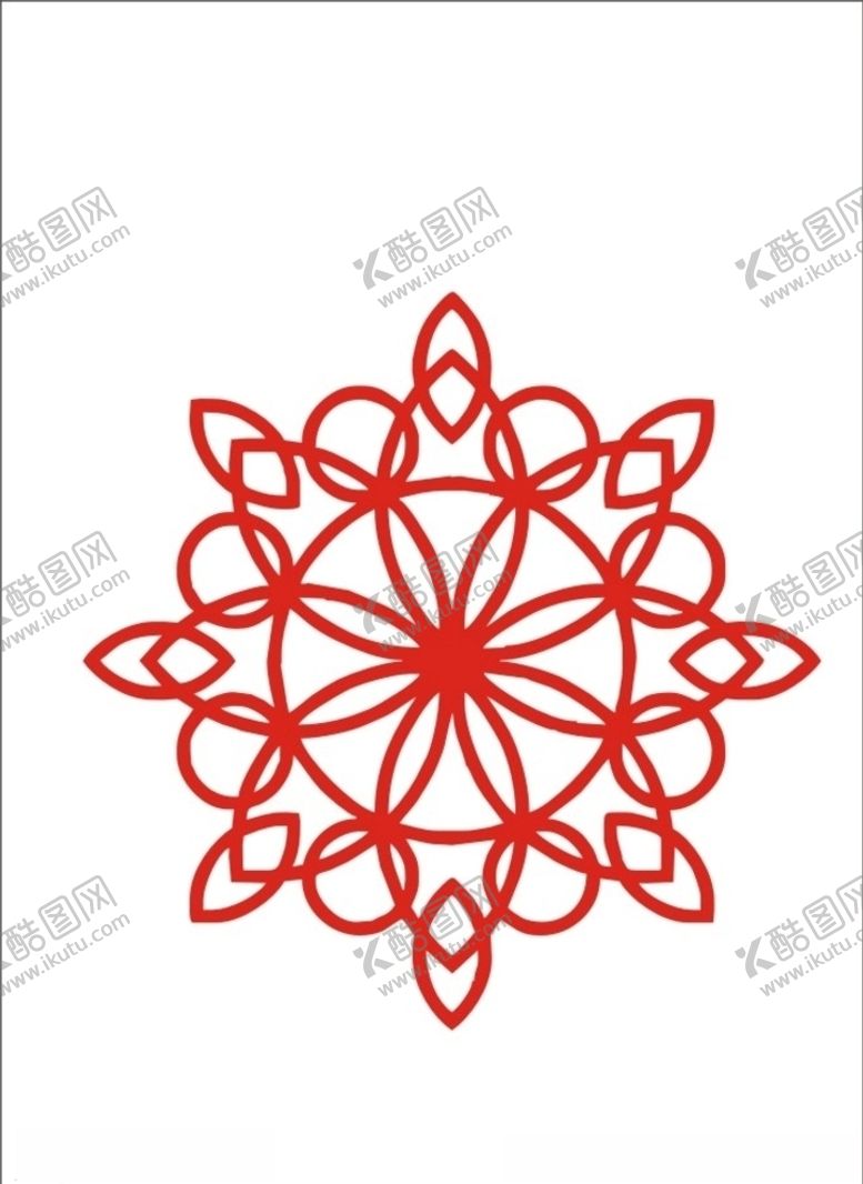编号：72035507041426057645【酷图网】源文件下载-窗花红色花纹花