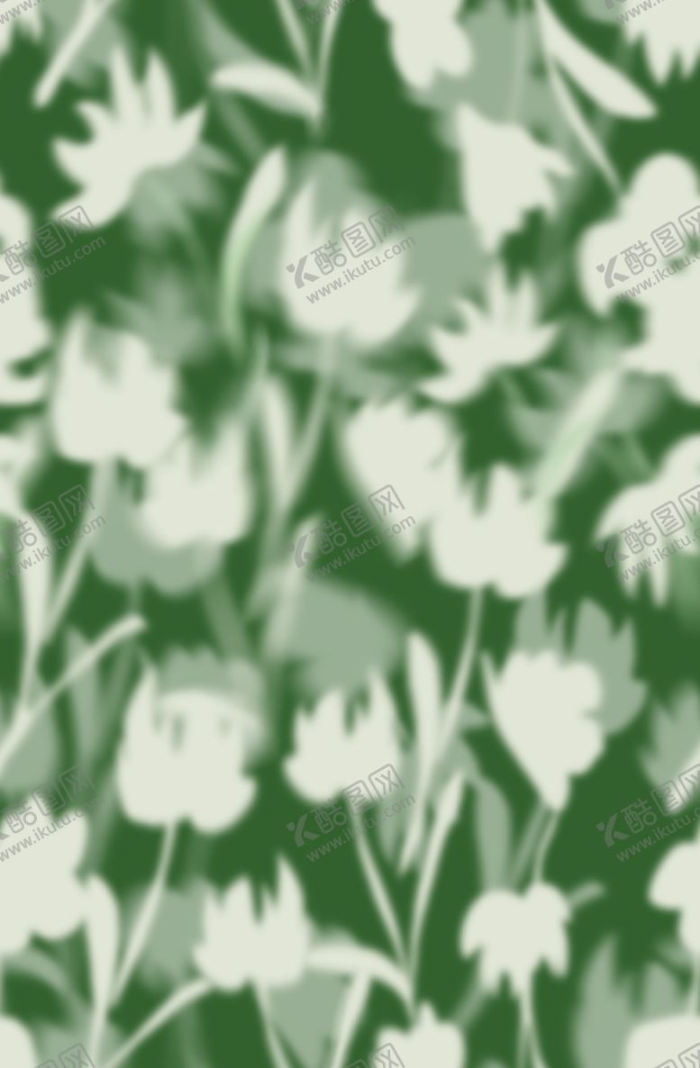 编号：19844104042204476210【酷图网】源文件下载-大牌绿色花卉图案