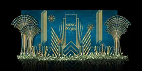 婚庆舞台美设计酒店礼布置海报梦幻礼