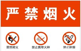 矢量施工现场严禁烟火提示牌