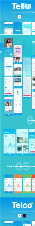 xd账户管理蓝色UI设计登录页