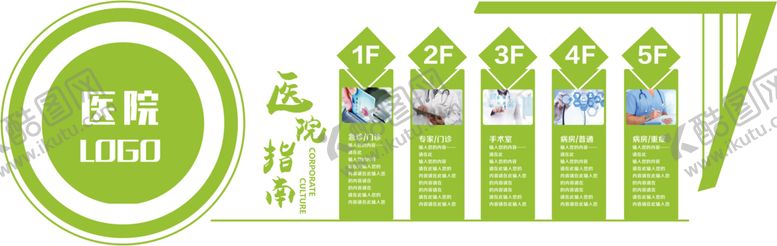 编号：68567405190027312972【酷图网】源文件下载-医院指南宣传壁画墙贴素材