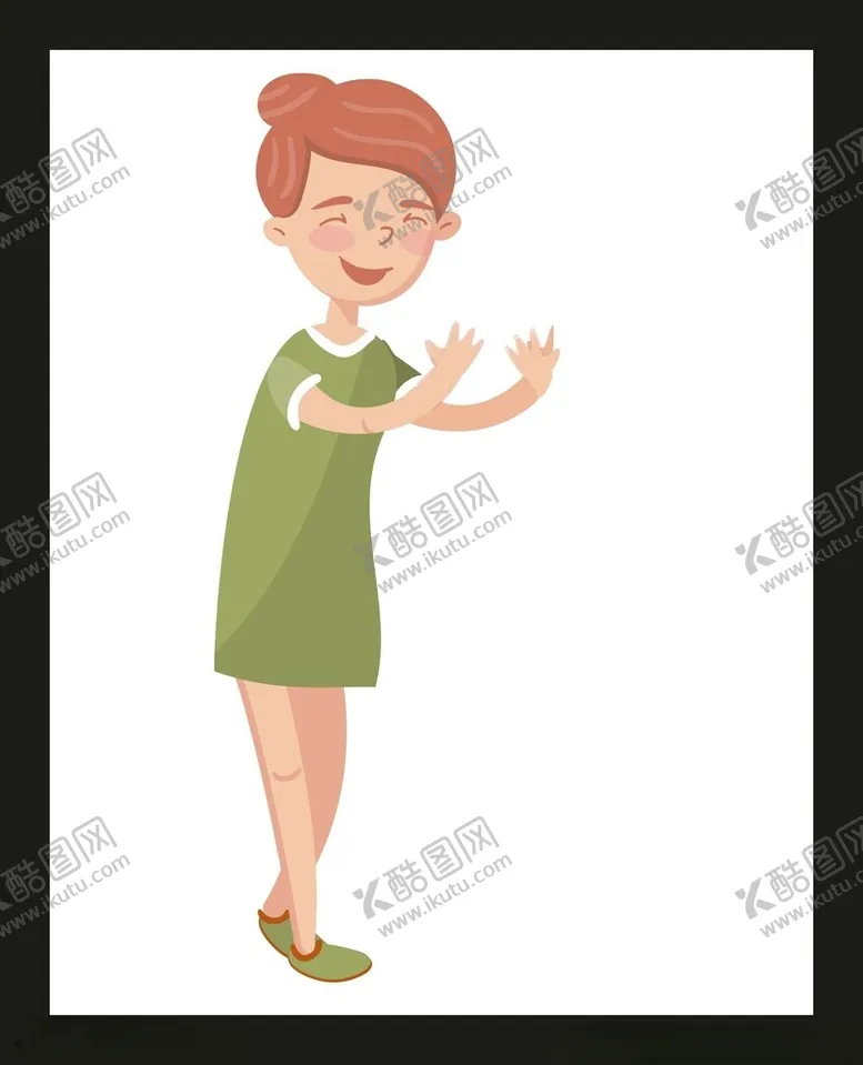 编号：48855901302018335564【酷图网】源文件下载-开心欢呼女孩