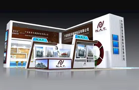 展览3D模型二面开口图片特装位