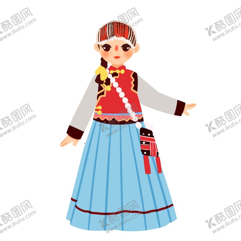 编号：89656801271300134835【酷图网】源文件下载-民族人物手绘